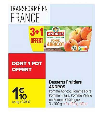 Andros Desserts Fruitiers