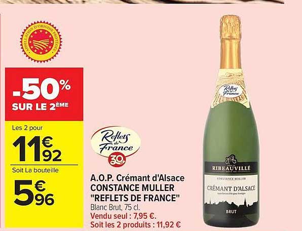 A.O.P. Crémant d'Alsace CONSTANCE MULLER "REFLETS DE FRANCE