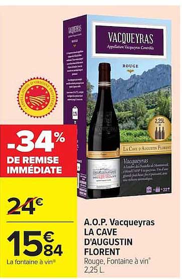A.O.P. Vacqueyras LA CAVE D'AUGUSTIN FLORENT
