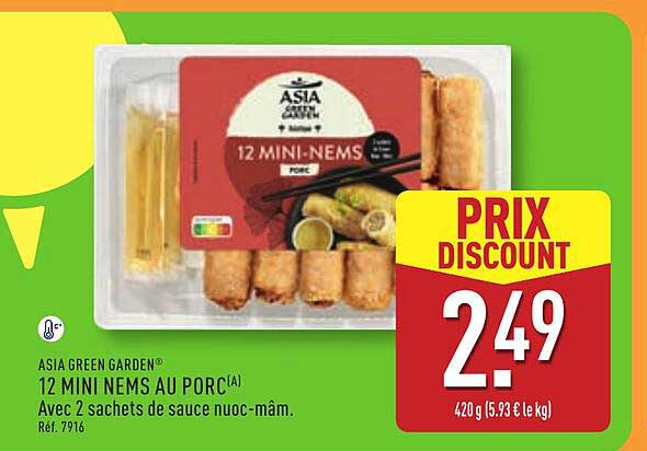 ASIA GREEN GARDEN 12 MINI NEMS AU PORC