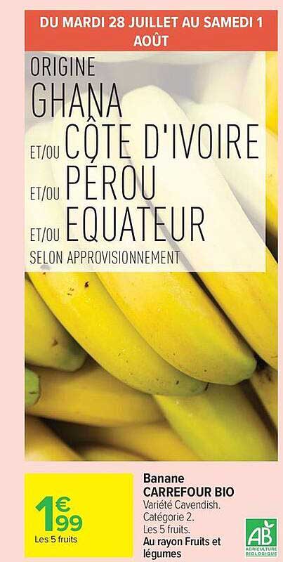 Banane CARREFOUR BIO