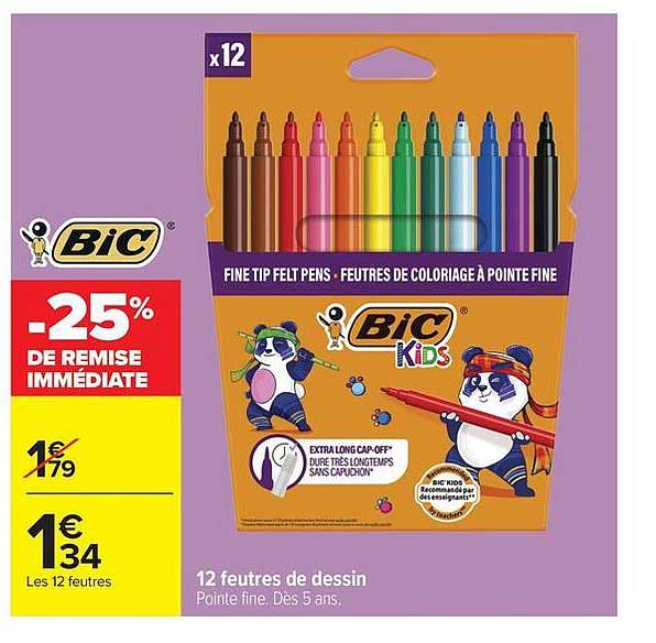 Bic Kids 12 feutres de dessin