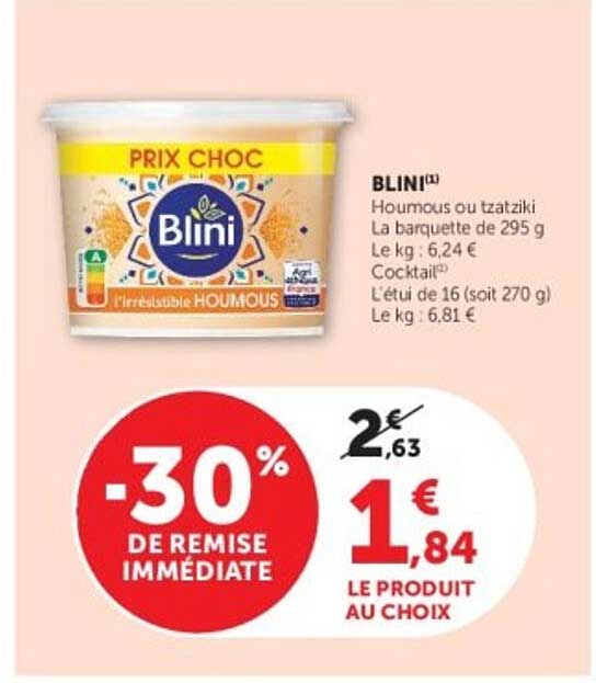 Blini Houmous ou tzatziki