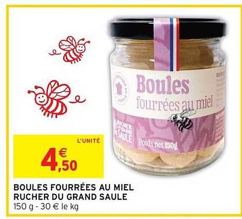 Boules fourrées au miel