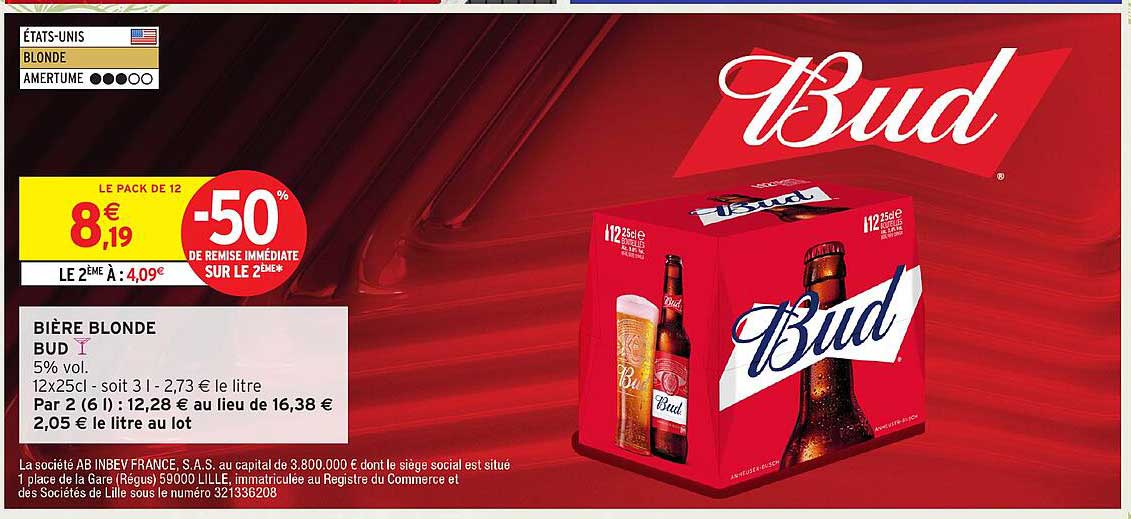 Bud Bière Blonde