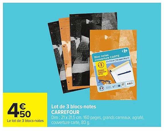 CARREFOUR Bloc-notes COUVERTURE CARTE