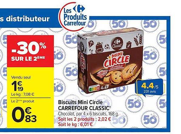 CARREFOUR CLASSIC' Biscuits Mini Circle