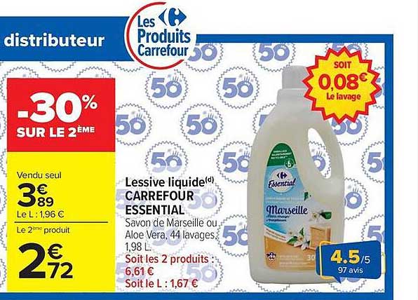 Carrefour Essential Lessive liquide