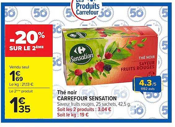 Carrefour Sensation Thé noir