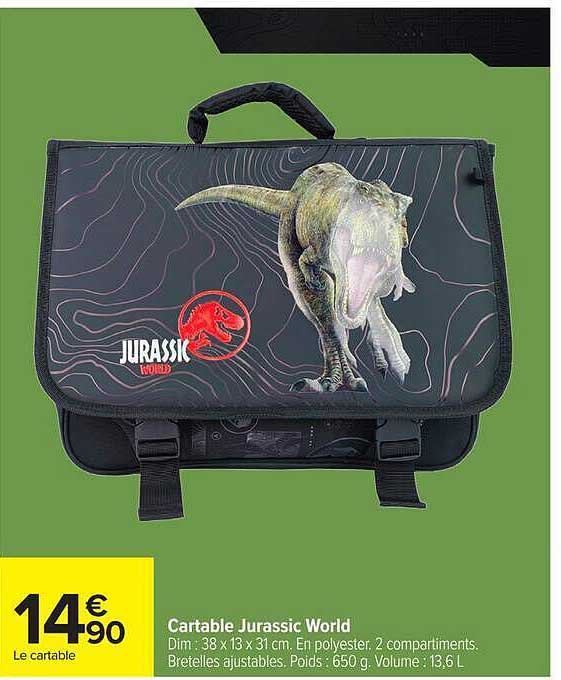 Cartable Jurassic World