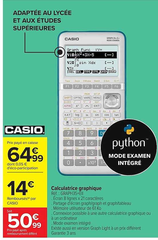 CASIO Calculatrice graphique