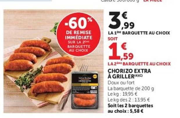 Chorizo extra à griller