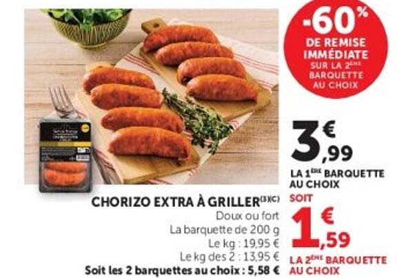 Chorizo extra à griller