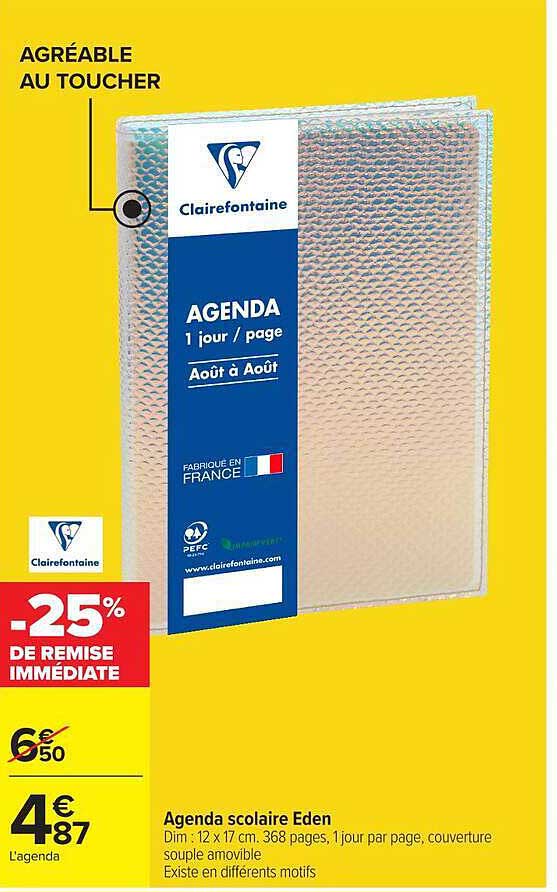 Clairefontaine AGENDA 1 jour / page