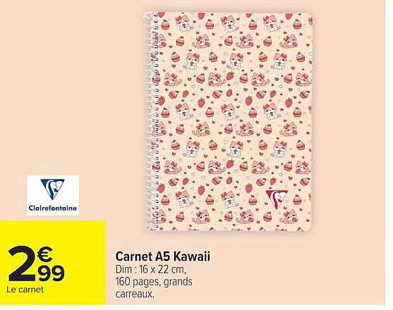 Clairefontaine Carnet A5 Kawaii