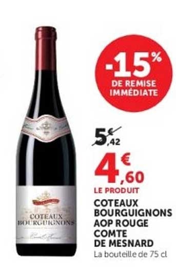 COTEAUX BOURGUIGNONS AOP ROUGE COMTE DE MESNARD