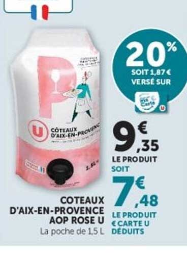 COTEAUX D’AIX-EN-PROVENCE AOP ROSE U