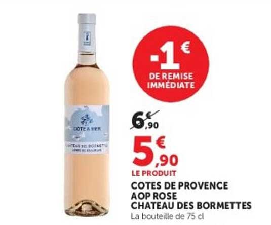 COTES DE PROVENCE AOP ROSE CHATEAU DES BORMETTES