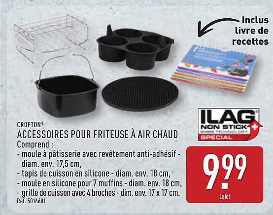 CROFTON ACCESSOIRES POUR FRITEUSE À AIR CHAUD