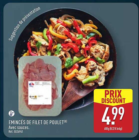 EMINCÉS DE FILET DE POULET