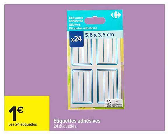 Étiquettes adhésives