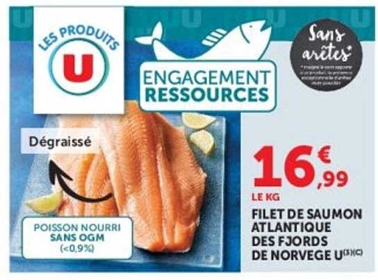 Filet de saumon atlantique des fjords de Norvège U