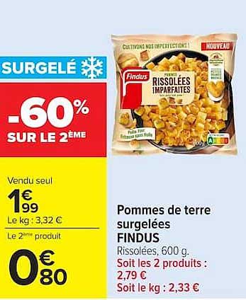 Findus Rissolées Imparfaites