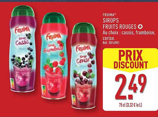 FRUIMA SIROPS FRUITS ROUGES