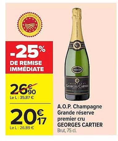 GEORGES CARTIER A.O.P. Champagne Grande réserve premier cru