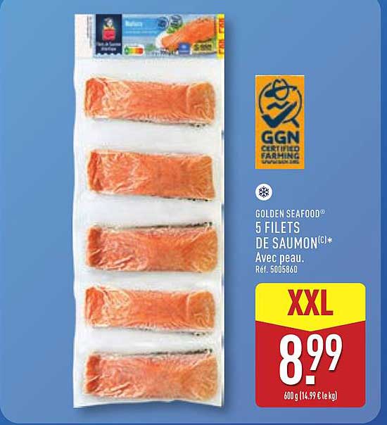 GOLDEN SEAFOOD 5 FILETS DE SAUMON(C)*