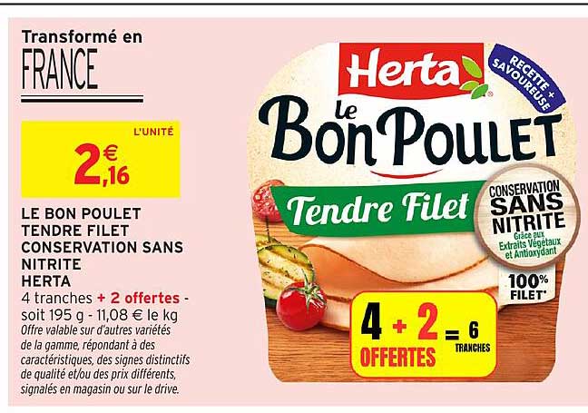 Herta le Bon Poulet Tendre Filet