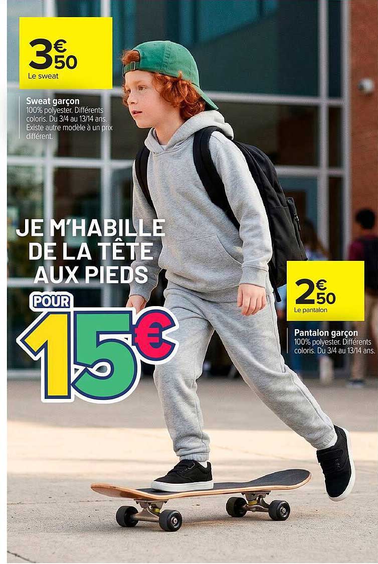 Je m'habille de la tête aux pieds