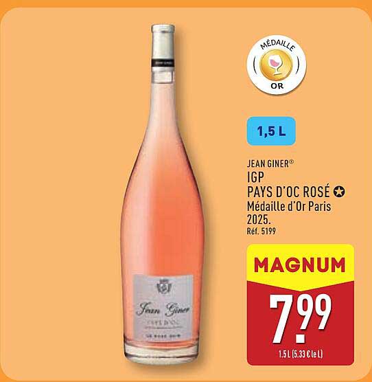 Jean Giner PAYS D'OC ROSÉ