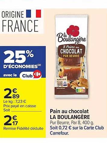 La Boulangère Pain au chocolat