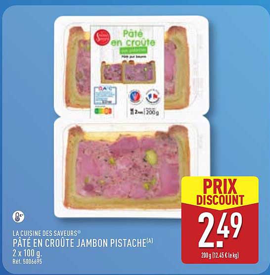 LA CUISINE DES SAVEURS PÂTÉ EN CROÛTE JAMBON PISTACHE