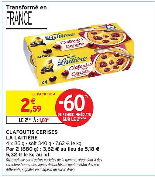 La Laitière Clafoutis Cerises