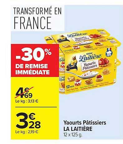 La Laitière Yaourts Pâtissiers