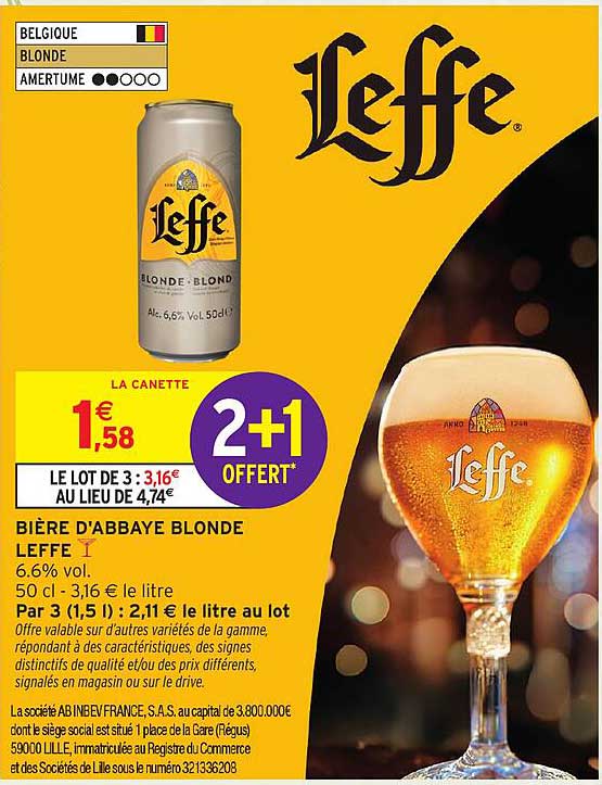 Leffe BIÈRE D'ABBAYE BLONDE