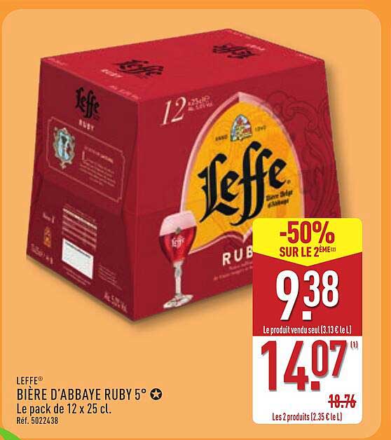 Leffe BIÈRE D’ABBAYE RUBY 5°