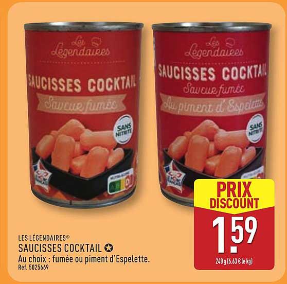 Les Légendaires SAUCISSES COCKTAIL