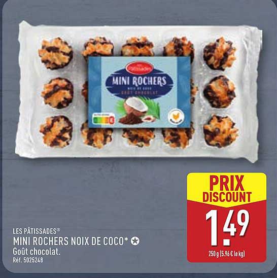 LES PÂTISSADES MINI ROCHERS NOIX DE COCO