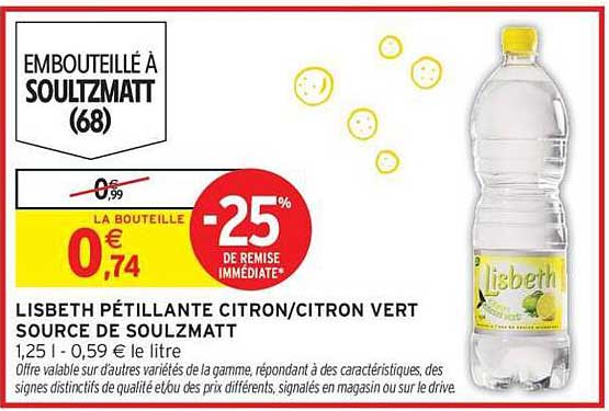Lisbeth Pétillante Citron/Citron Vert
