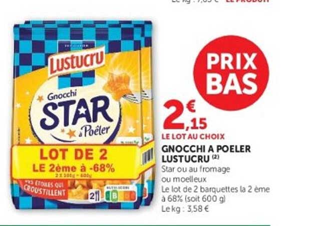Lustucru Gnocchi STAR à Poêler