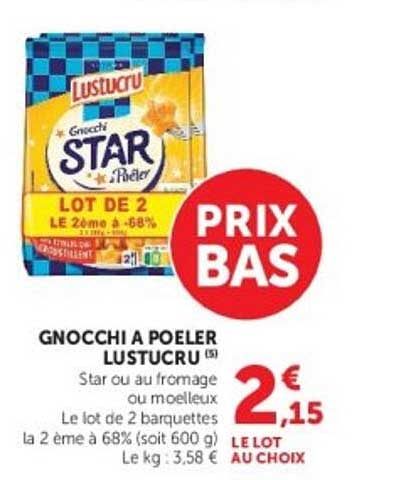 Lustucru Gnocchi STAR POÊLER