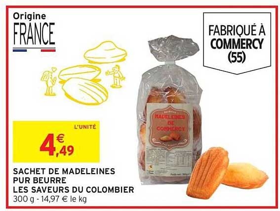 Madeleines Pur Beurre Les Saveurs du Colombier