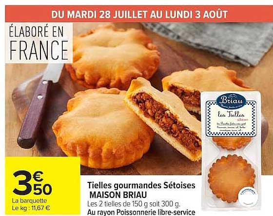 MAISON BRIAU Tielles gourmandes Sètoises