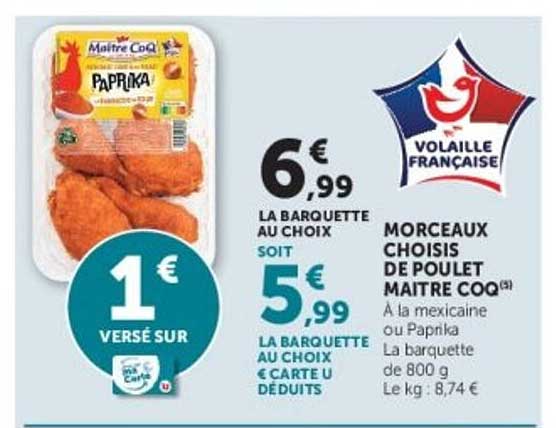Maitre Coq Morceaux Choisis de Poulet Paprika