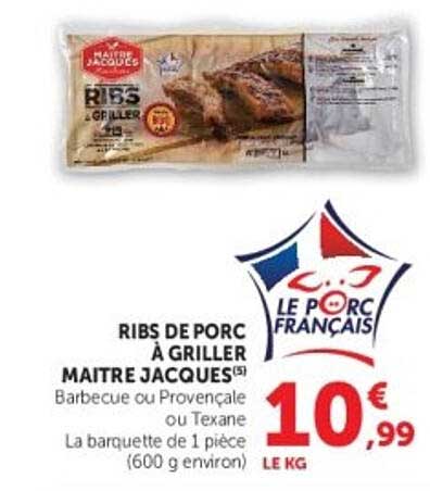 MAITRE JACQUES RIBS DE PORC À GRILLER