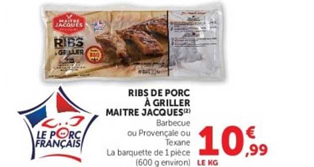 Maître Jacques Ribs de porc à griller