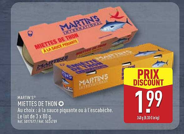 MARTIN'S MIETTES DE THON